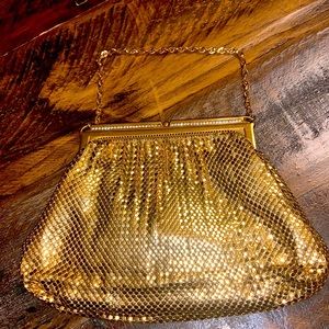 Whiting and Davis mesh gold bag/purse